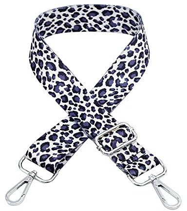 URFEDA Verstellbarer Schultergurt für Taschen, 3,8 cm breiter Taschengurt Schulterriemen,Retro Leopard Muster Crossbody-Taschenriemen, DIY Zubehör für Handtaschen, Tragetaschen und Umhängetaschen