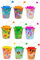 12er Set 3D Trinkbecher mit Deckel und Strohhalm für Kinder - 250 ml, Becher mit Deckel und Strohhalm mit verschiedenen Designs, Trinkbecher für Kinder (Smiley's)