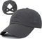 Goiwizz Damen Criss Cross Pferdeschwanz Sonnenhut Mütze Baseball Cap High Messy Bun Ponycap Hats Quick Drying Mesh Hat, grau dunkel, Einheitsgröße