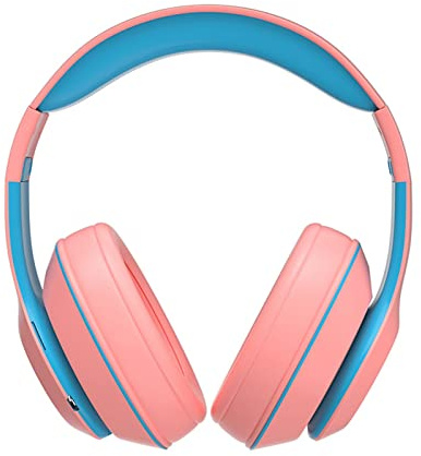 Fiauli 1 set di cuffie wireless, cuffie da gioco ergonomiche per bassi pesanti 5.1 compatibili con Bluetooth, surround stereo, cuffie wireless pieghevoli a 90 gradi per PC sportivi Rosa