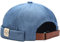 XYIYI Denim Blau Herren Dockermütze Brimless Hat Schädelkappe Arbeiter Matrosenmütze Gerollte Manschette Retro Beanie Mütze