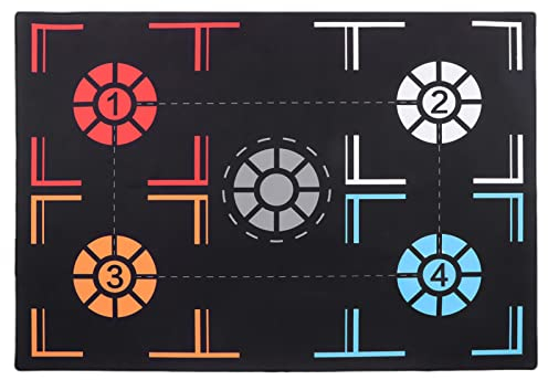 Elprico Basketball Footstep Training Mat, Non-Slip Shock Absorbing Silent Basketball Dribble Trainer, Point Reminder 2mm Basketball Practice Equipment for Children Below 150cm Ball Control