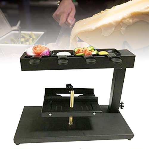 KIPEKE Commercial Cheese Melter, Tradicional Raclette Melting Machine with 4 Small Baking Dish, Professional Cheese heater Electric Raclette Cheese Grill Melter, Butter Hot Melt Machine