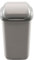 Home Centre Flip Top 15L Classic Plastic Waste Bin Kitchen Office School Work Recycling Disposable Trash Dispenser Household Recyclable Rubbish Bin Easy Cleaning Grey