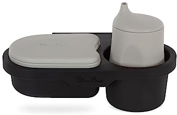 Silver Cross Kinderwagen-Snacktablett, Kinderwagen-Zubehör, Becher und Snack-Topf, Silikon, Snack-Tablett zum Aufstecken