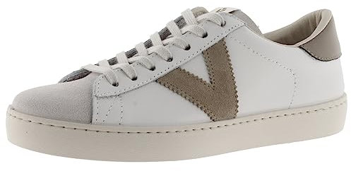victoria Basket Unisex Berlín Piel & Piezas En Contraste & Puntera Serraje 1126142 para Adulto Beige 39