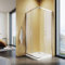 SUNXURY Cabine de douche - Entrée d'angle - 70 x 80 cm - Double porte coulissante - Portes coulissantes amovibles - Verre de sécurité ESG de 5 mm - Cadre argenté - Hauteur 195 cm