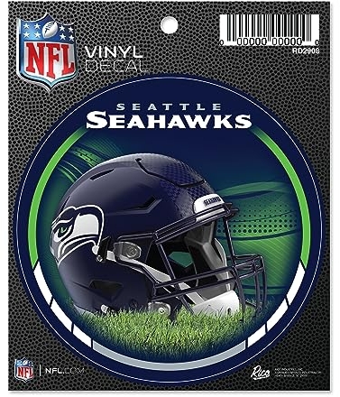 Rico Industries NFL Football Seattle Seahawks Helm, rund, Team-Farbe, Vinyl-Aufkleber
