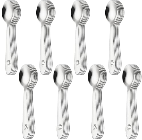 Cucchiaini caffe acciaio inox 48 pezzi 10 cm adatto per casa ristoranti lavastoviglie cucchiaini da caffè cucchiaini caffe piccoli cucchiaino caffe cucchiaini caffe particolari