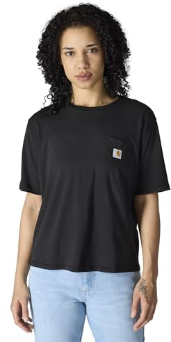Carhartt Damen T-Shirt aus der Tencel-Faser-Serie, lockere Passform, kurzärmelig, Tasche (auch in Übergrößen erhältlich)