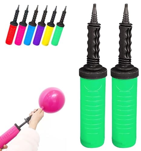 Ballonpumpe, manueller Inflator, Ballon-Handpumpe, geeignet für Ballons, Ballonbogen-Kit, Ballongirlande, Konfetti-Ballon und Folie 2er-Pack
