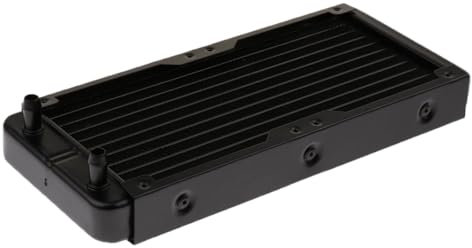 Generic Radiateur de refroidissement par eau, dissipateur de chaleur, tube plat, bouche droite, 10 tubes, échangeur de chaleur en aluminium de 240 mm pour