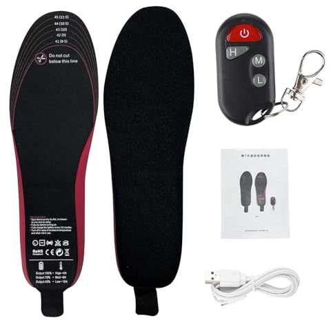 Warmed Inserts - Absorbent Foot Toasters, Toes Warmer | Three Heat Levels Lithium-Ion Battery Toes Warmer, Wireless Control Electric Toe Toasters, Rechargeable Heated Foot Inserts for Skiing Outdoor