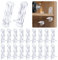 Ptwola Lot de 20 chevilles de support d'étagère en plastique transparent pour étagères de 5 mm de diamètre et 20 mm d'épaisseur