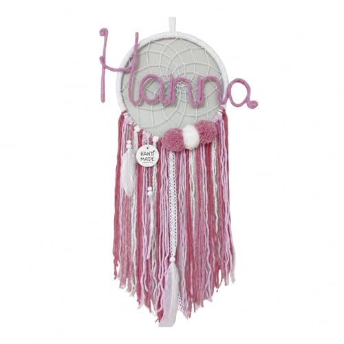 Generisch Traumfänger mit Namen (Flieder) - personalisierbar I Geschenk zur Geburt & Taufe I Handmade Baby I Personalisierte Geschenke Baby