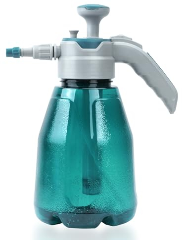 dentedeleao 2L Pompe Pulvérisateur à Pression, Bouteille de Pulvérisation de Nettoyage de Plantes à La Main avec Buse Réglable pour Jardin, Pelouse, Plantes, Fleurs PulvéRisation de Brume (Bleu)