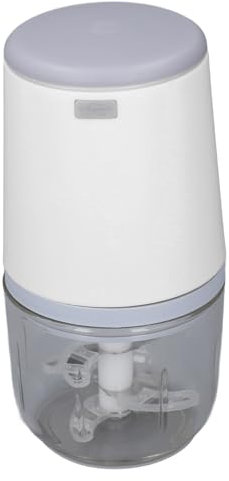 Picadora de Alimentos Eléctrica Pequeña, Mini Procesador de Alimentos, Pica Fácilmente 300 Ml, Multifuncional para Verduras (WHITE)