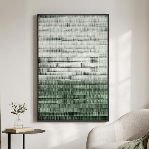 Cuspin Gerahmter abstrakter Wandkunst, moderner Kunstdruck auf Leinwand, Salbeigrün, 61 x 91 cm, perfekt für Wohnzimmer, Schlafzimmer, Esszimmer, Badezimmer