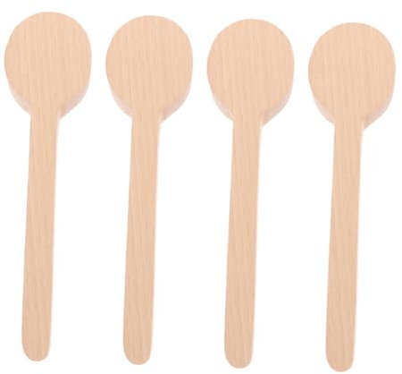 4 Pz Cucchiaio di legno non finito kit per sminuzzare cucchiai fornitura fai da te cucchiaio legno personalizzato decorazione cucina per cucchiai di legno scoop incompiuto NUOBESTY