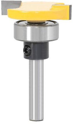1pcs/2pcs Top Bearing Slot Cutter Router Bit, 6mm 1/4 Inch Shank Biscuit Joint Slot Cutter Router Bit 4mm 6.35mm Cutting Depth T-Slot Router Bits Woodworking Cutter Tool(6X6.35mm)