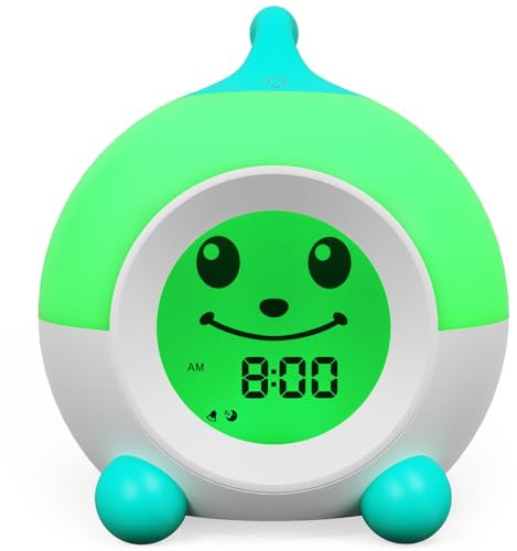 iHoo Ok to Wake Kids Alarm Clock, Toddler Sleep Training Clock with Touch Night Light, Nap timer for Boys Girls