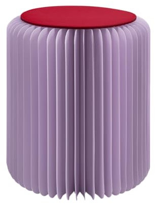 Remember Papierhocker Papillon Lilac - klappbarer Sitzhocker - belastbar bis 100 kg - 42 cm hoch ø 36 cm