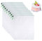10 Stück Netzbeutel mit Kordelzug 35 x 30 cm Wiederverwendbar Waschbar Tragbar Kordelzug Netzbeutel Faltbar für Lebensmittel, Gemüse, Obst, Bäckerei, Haushalt, Spielzeug, Kleinteile (Transluzent)