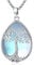Odinstone Tree of Life Necklace, 925 Sterling Silver Family Tree of Life Pendant for Women, Abalone Shell Tree of Life Jewellery Mothers Day Anniversary Birthday Gifts for Women