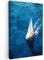 MuchoWow© Impression sur Toile Peinture 20x30 cm Tableau Mural Decoration Salon Reproductions de Tableaux Murale Moderne Voilier - Eau - Abstrait - Ombre