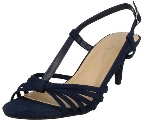 Spot On Ladies Anne Michelle Wide Fit Evening Sandals with Buckle Ankle Strap F6R041