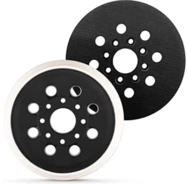 Lot de 2 Disques de Ponçage Professionnels de 125 mm pour Bosch GEX 125-1 AE, Plateau Ponceuse, 8 Trous Auto-Agrippants, Compatibles avec PEX 220 A & AE, Plaque de Ponçage