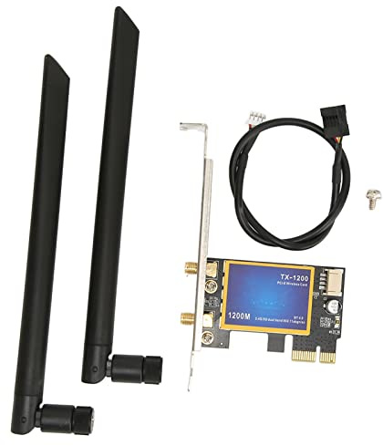 Marhynchus 1200 Mbps PCIEX1 Adattatore per Schede WiFi 4.0 Dual Band 2,4 GHz Scheda di Rete PCIE 5GHz con velocità di 867 Mbps per Laptop Desktop per PC