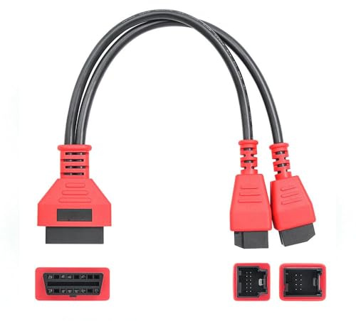 Dezanyc Für Chrysler 12+8 Programmierkabelstecker für DS808 MS905 MS906 MS906BT MS906S MS908 MS908S MK808 MX808 MX900, Universal Security Bypass 12 8 Kabel OBD II Bypass-Kabel für FCA SGW Auto