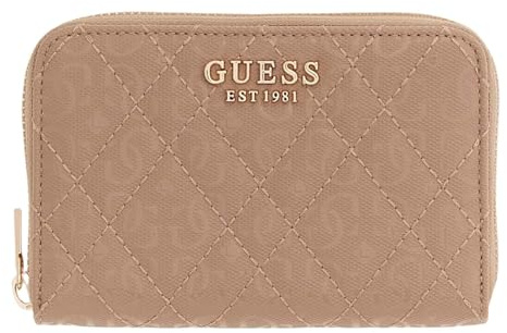 GUESS Geldbörse Isemay SLG Medium Zip Wallet Pale Mocha beige