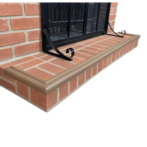 KidKusion Extra Long Hearth Cushion | Made in USA | Brown | 14.33 Ft of Padding | Child Safety, Edge and Corner Guard, Baby Proof Fireplace Bumper