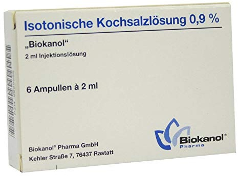 ISOTONISCHE Kochsalzlösung 0,9% Biokanol Ampullen 6X2 ml