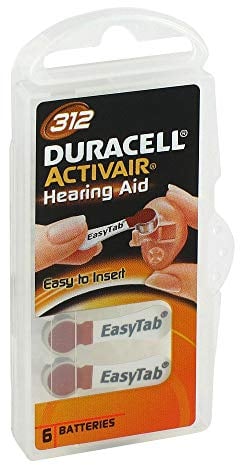 Duracell Batteries For Hearing Aid 312 (6 Pack)