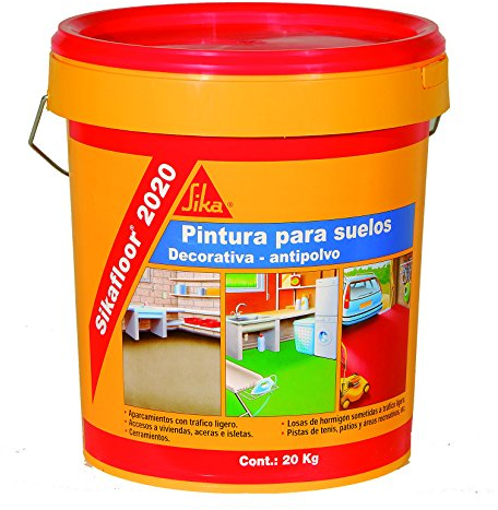 SIKA - Revestimiento acrílico coloreado - Sikafloor 2020 verde oscuro - Para suelos, garajes y superficies de cemento - Uso interior o exterior - 20 kg