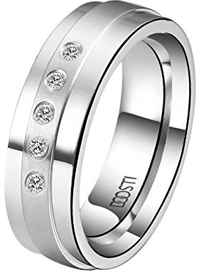 DOOSTI Partnerring/Trauring Fancy Chirurgischer Edelstahl - inkl. Gratis Gravur