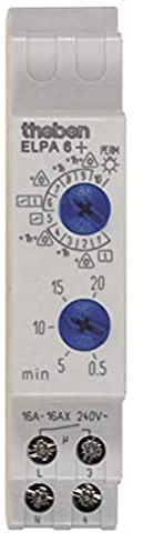 Theben 0060003 ELPA 6 Plus - Minutero de Escalera electrónico - Carril DIN
