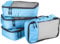 Amazon Basics Packwürfel Set für Koffer, Reise Organizer, Reißverschluss, 4 Teilig, Klein, Himmelblau