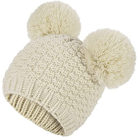 Simplicity Women's Winter Cable Knit Pompom Ski Snowboard Beanie Hat