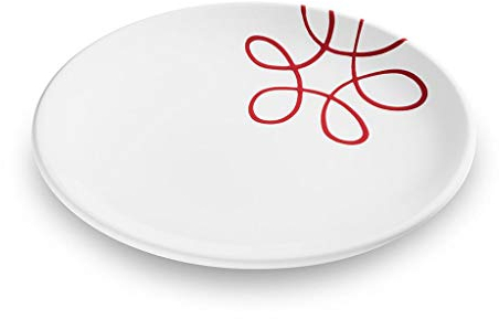 GMUNDNER KERAMIK Dessertteller Cup Durchmesser : 20 cm Pur Geflammt Rot Geschirr, handgemacht in Österreich
