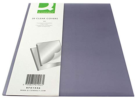 Q-Connect KF01946 Klarsichthüllen, A4, 20 Stück
