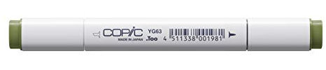 COPIC Classic Marker Typ YG - 63, Pea Green, professioneller Layoutmarker, mit einer breiten und einer feinen Spitze