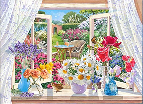The House of Puzzles - Summer Breeze Jigsaw - Big 250 Piece Jigsaws For Adults & Kids, Extra Large Pieces, Artist Illustrated, Scenic Landscape, Deluxe Puzzle Gifts