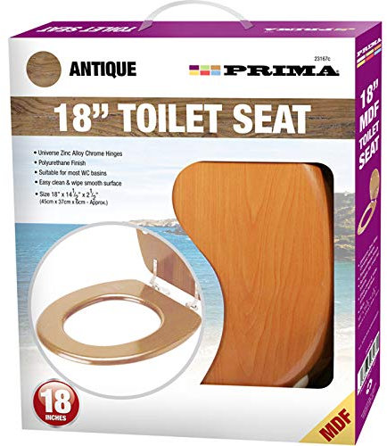 Prima 23167C 45cm(18) MDF Toilet Seat - Antique Pine