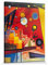 1art1 Wassily Kandinsky Poster Schweres Rot, 1924 Bilder Leinwand-Bild Auf Keilrahmen | XXL-Wandbild Poster Kunstdruck Als Leinwandbild 80x60 cm