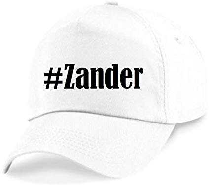 Reifen-Markt Base Cap Hashtag #Zander Größe Uni Farbe Weiss Druck Schwarz