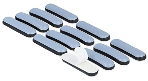 GLEITGUT 12 x Teflongleiter selbstklebend rechteckig 38 x 10 mm PTFE Möbelgleiter